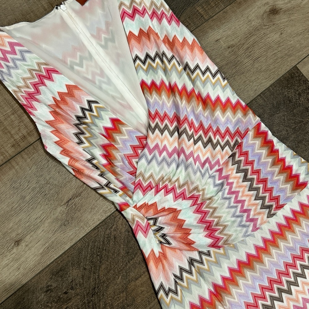 Missoni zig zag chevron v neck mini dress - Picture 4 of 8
